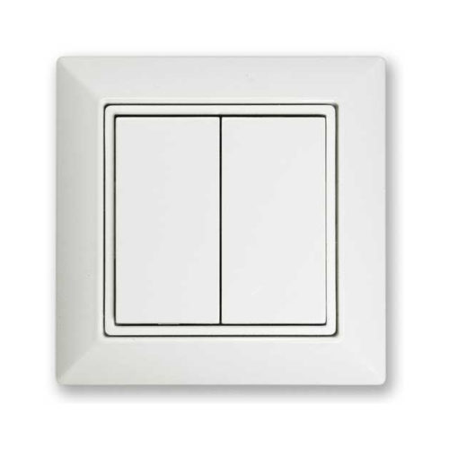 EnOcean <br />Square Double Switch<br />White